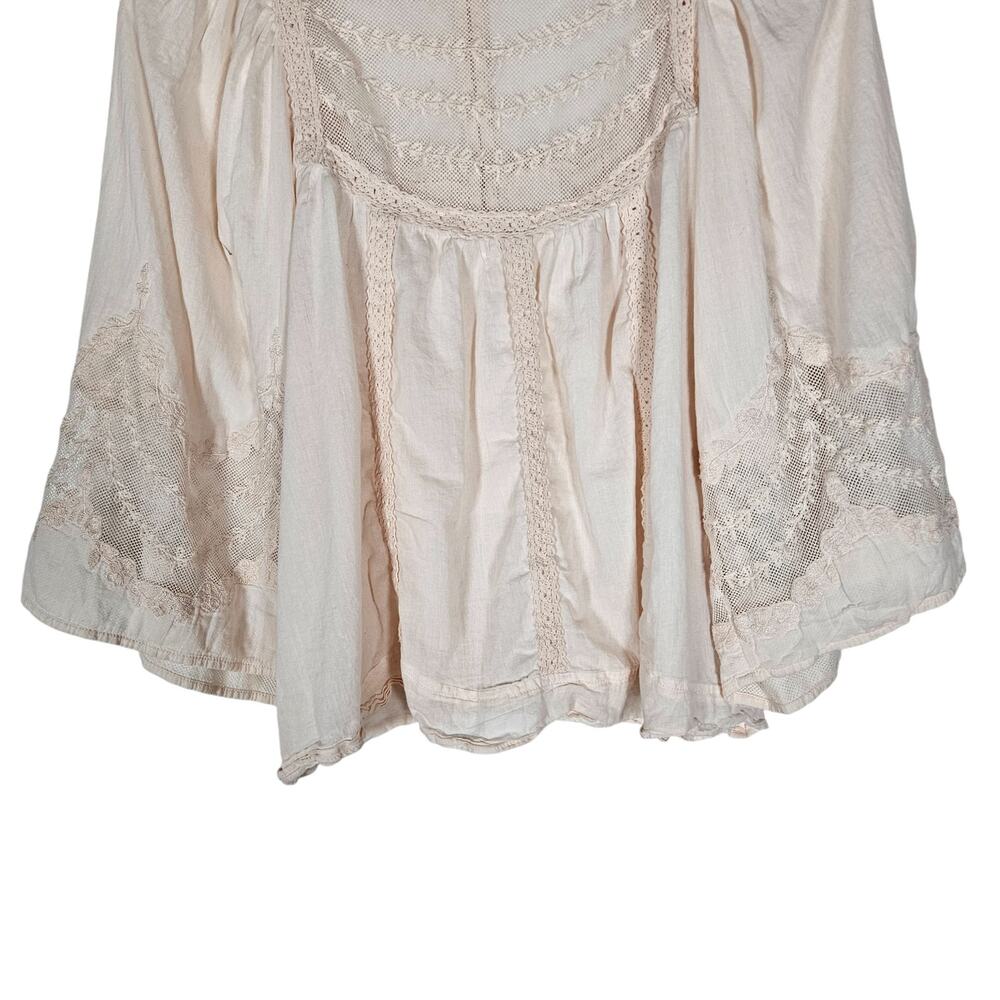 Anthropologie Crochet-Trim Peasant Top in Blush - Picture 5 of 13